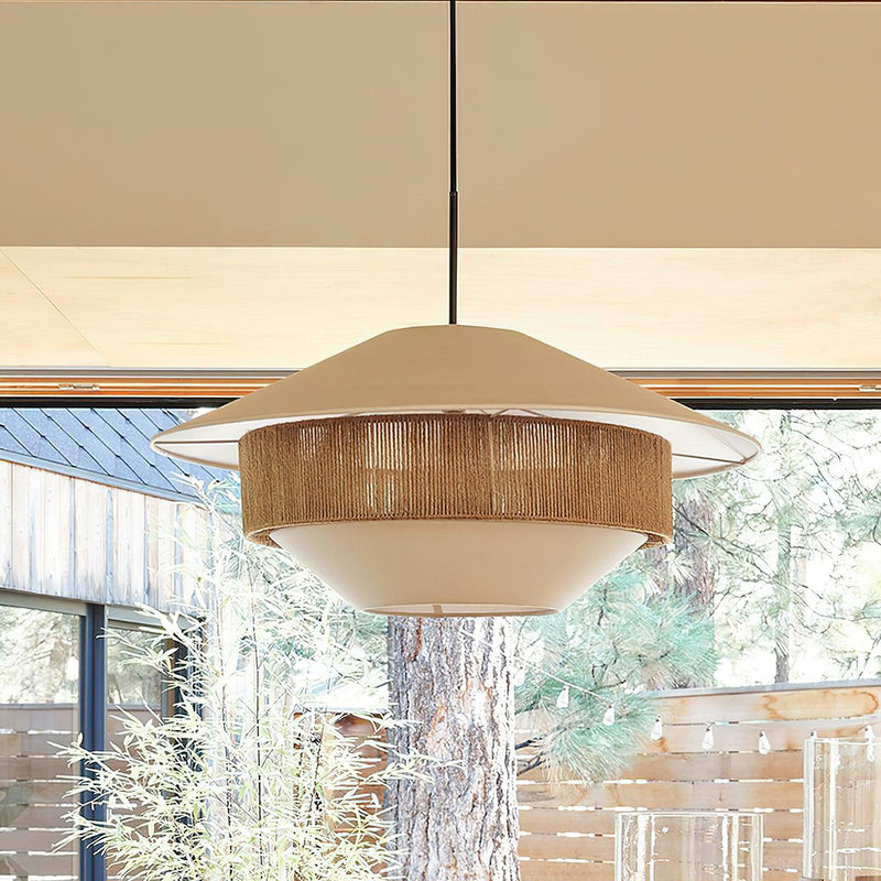 Mixed Woven Pendant Light