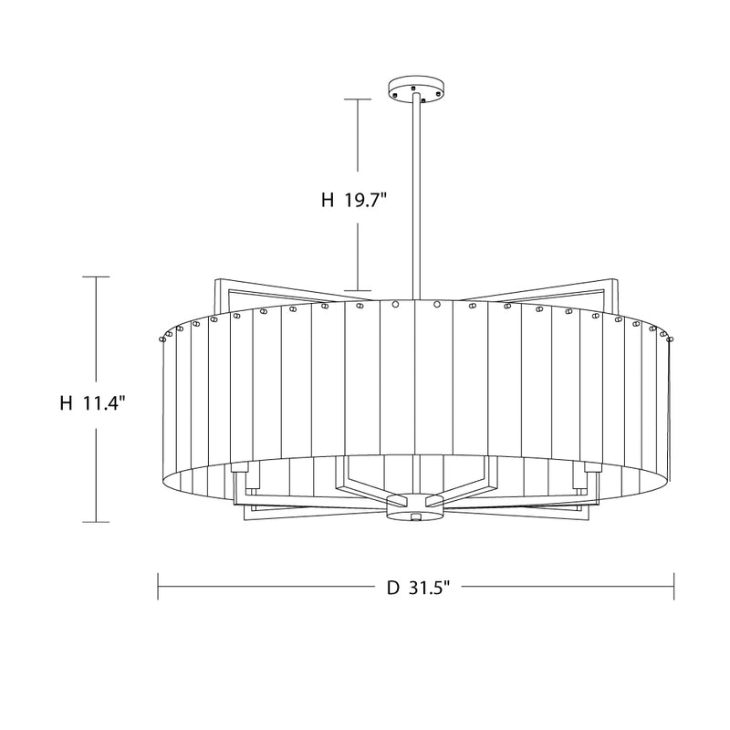 Modern Drum Chandelier