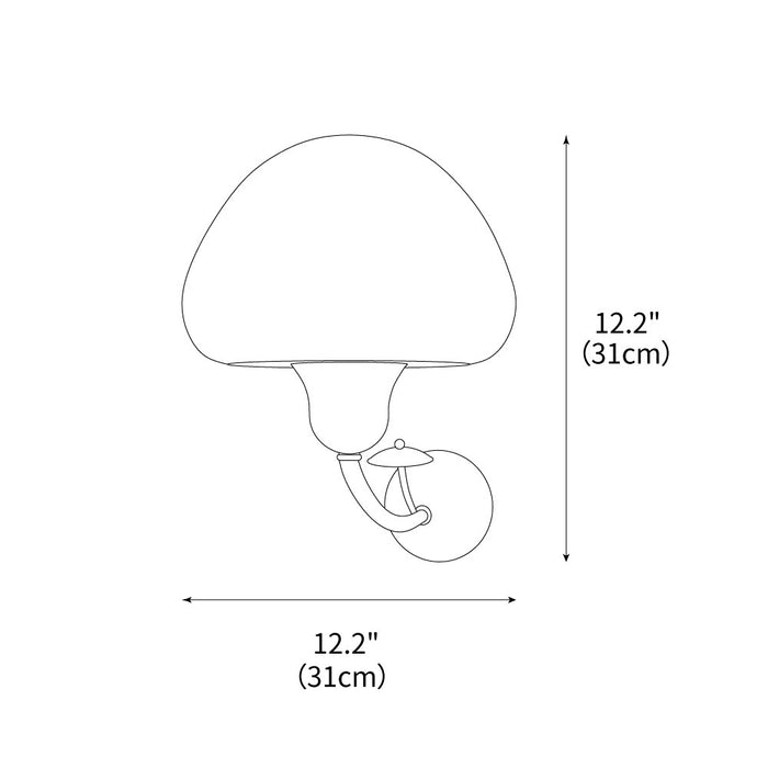 Molly Mushroom Wall Lamp 12.2"