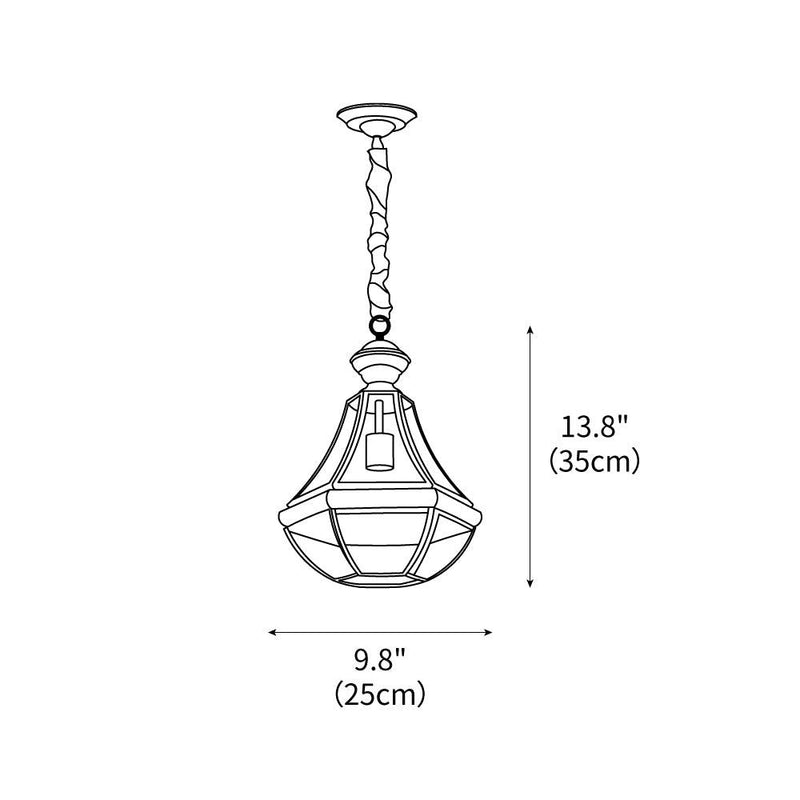 Monterey Polished Brass Outdoor Pendant Light 9.8"