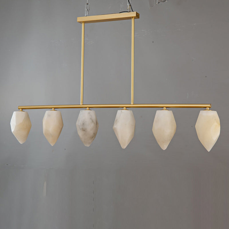 Alabaster Ore Linear Chandelier