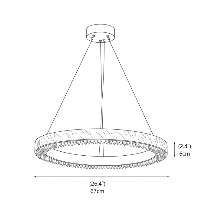  Alaric Crystal Halo Chandelier