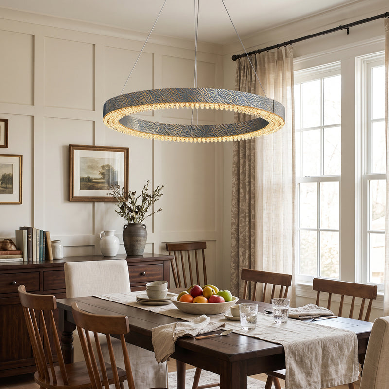  Alaric Crystal Halo Chandelier