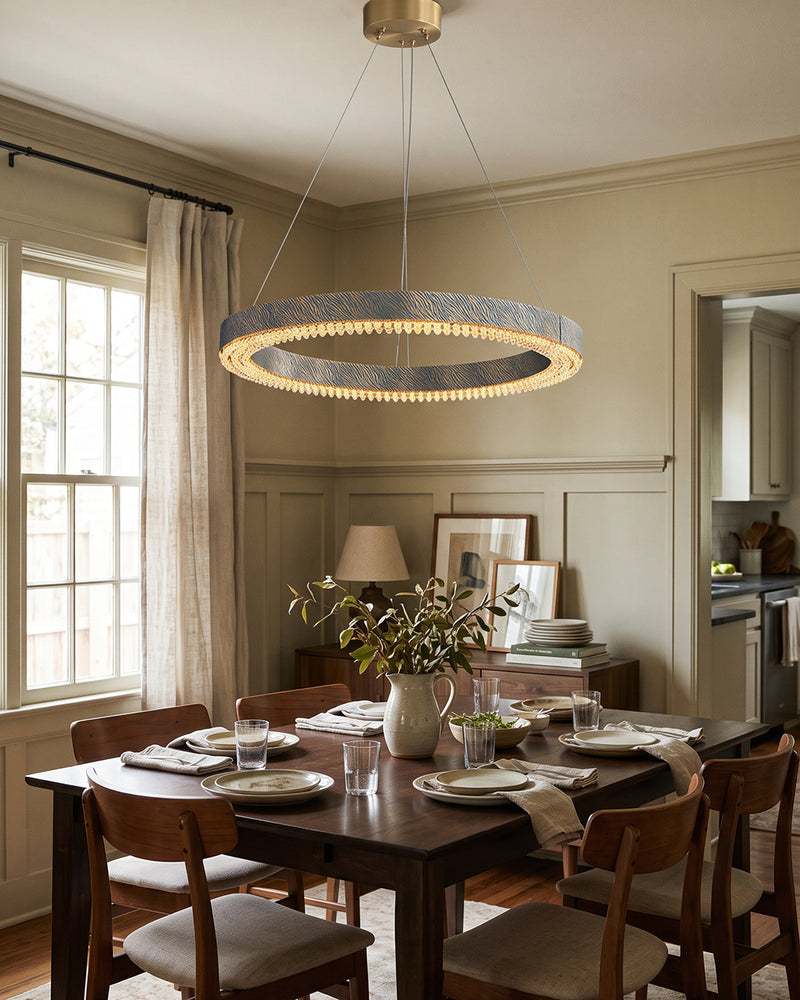  Alaric Crystal Halo Chandelier