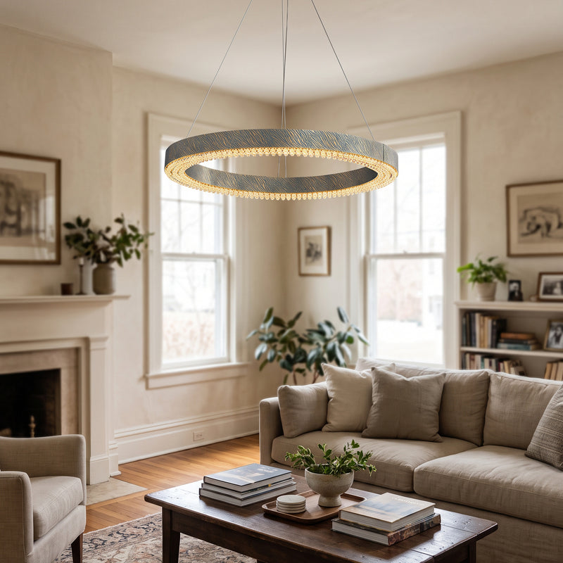  Alaric Crystal Halo Chandelier