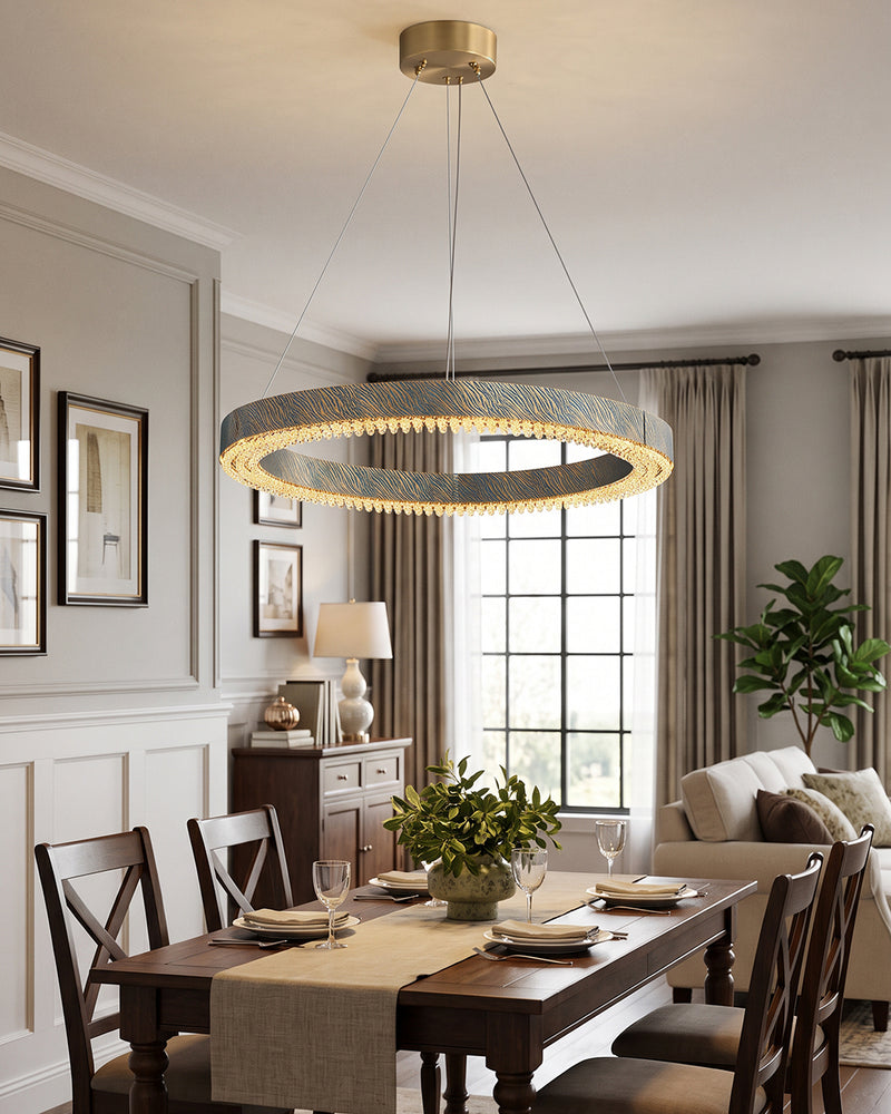  Alaric Crystal Halo Chandelier