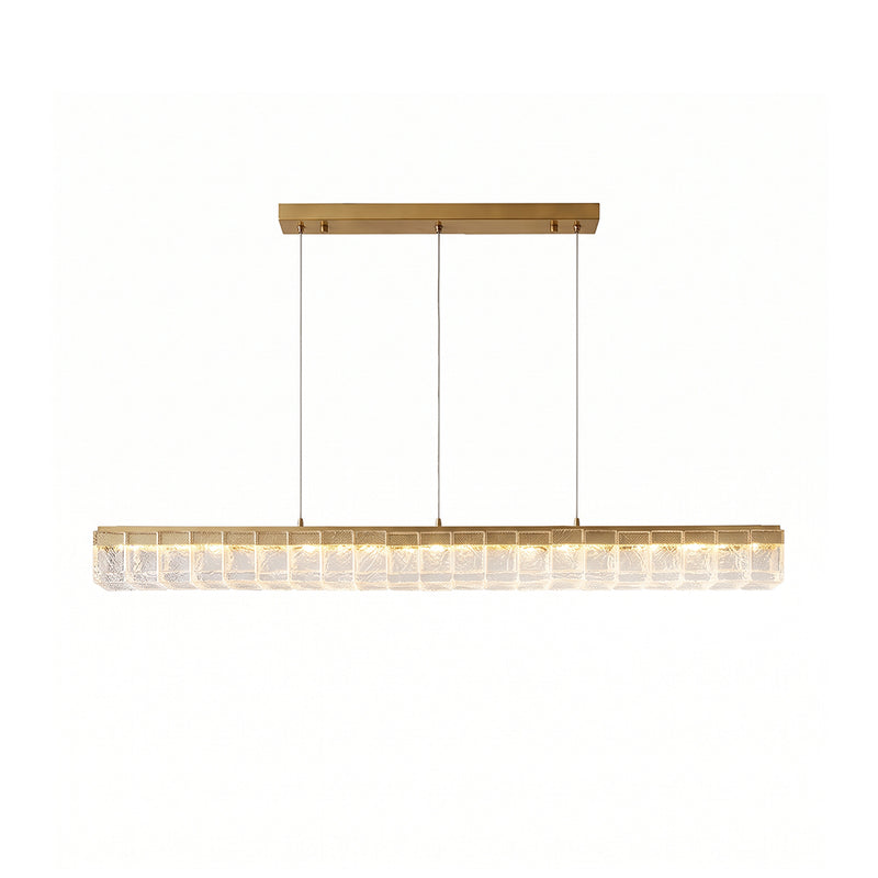 Aldridge Textured Glass Linear Chandelier