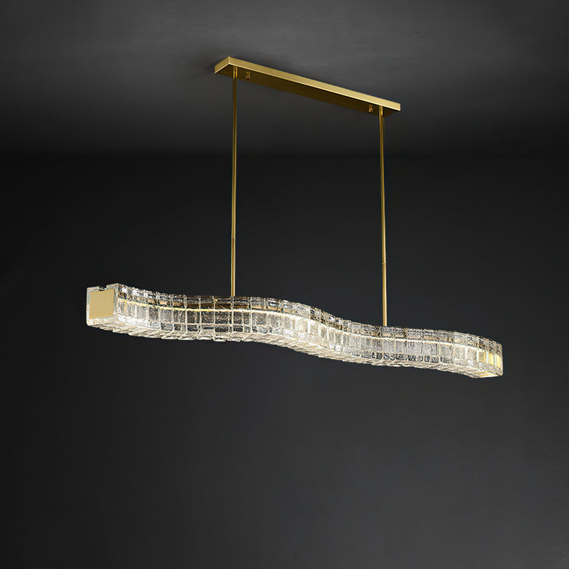 Aldridge Textured Glass Linear Chandelier