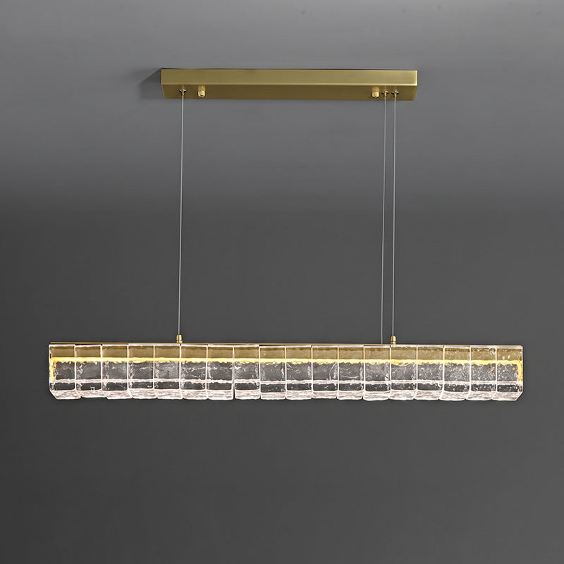 Aldridge Textured Glass Linear Chandelier