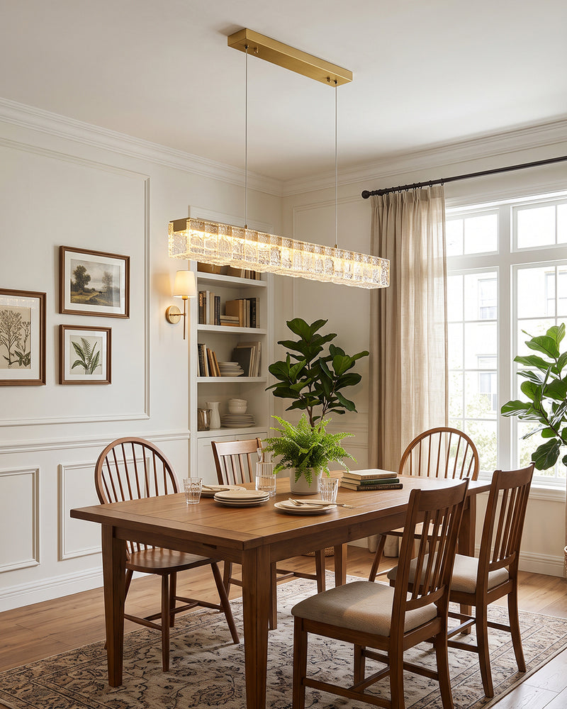 Aldridge Textured Glass Linear Chandelier