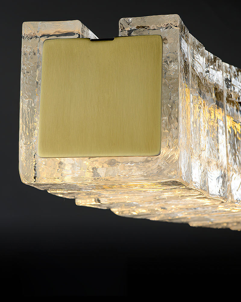 Aldridge Textured Glass Linear Chandelier