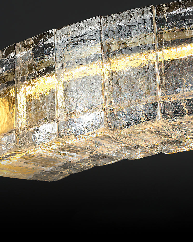 Aldridge Textured Glass Linear Chandelier