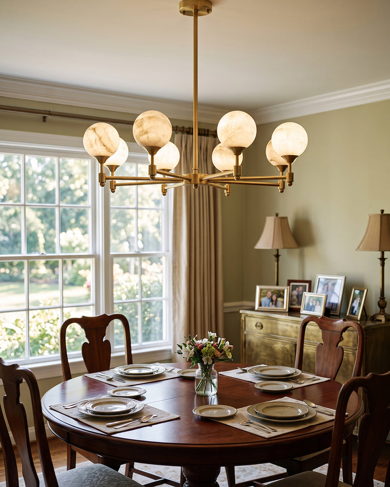 Alessio Alabaster Globe Chandelier