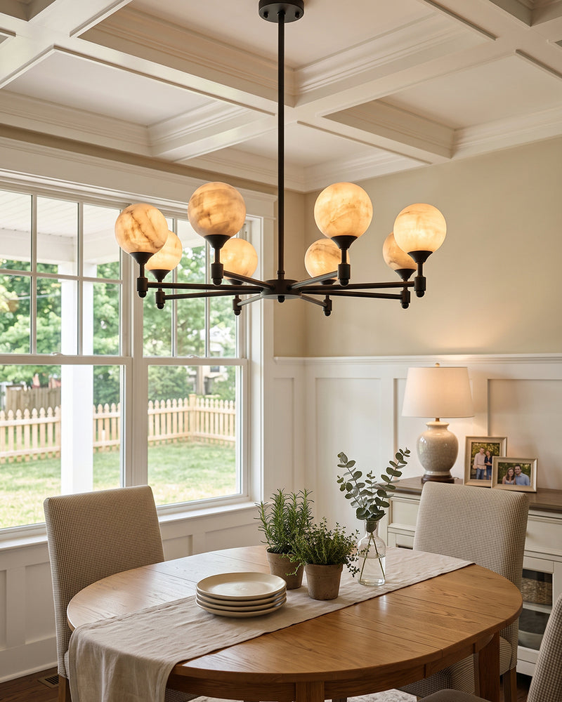 Alessio Alabaster Globe Chandelier