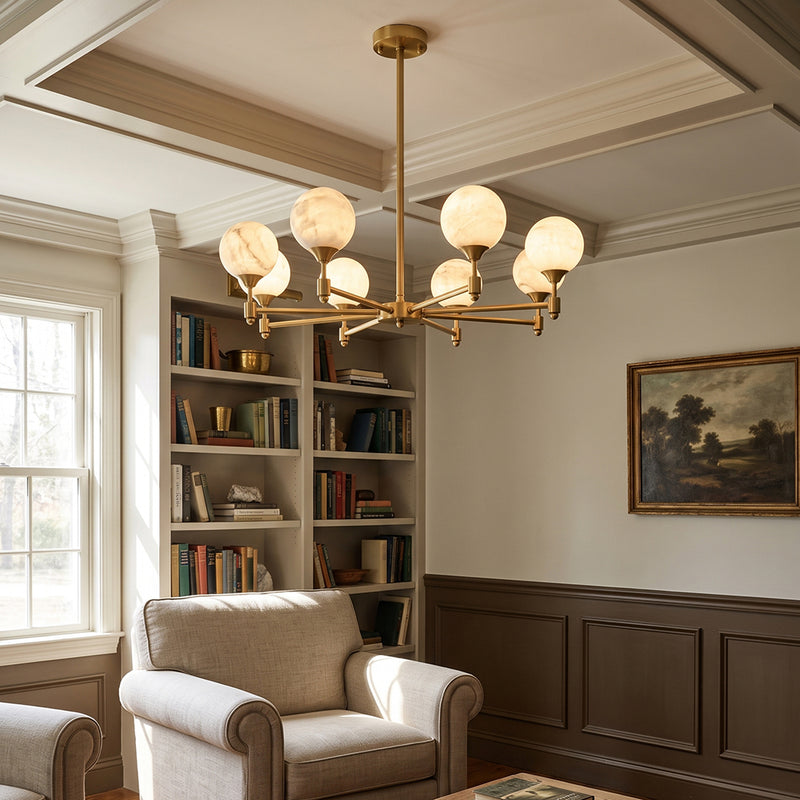 Alessio Alabaster Globe Chandelier