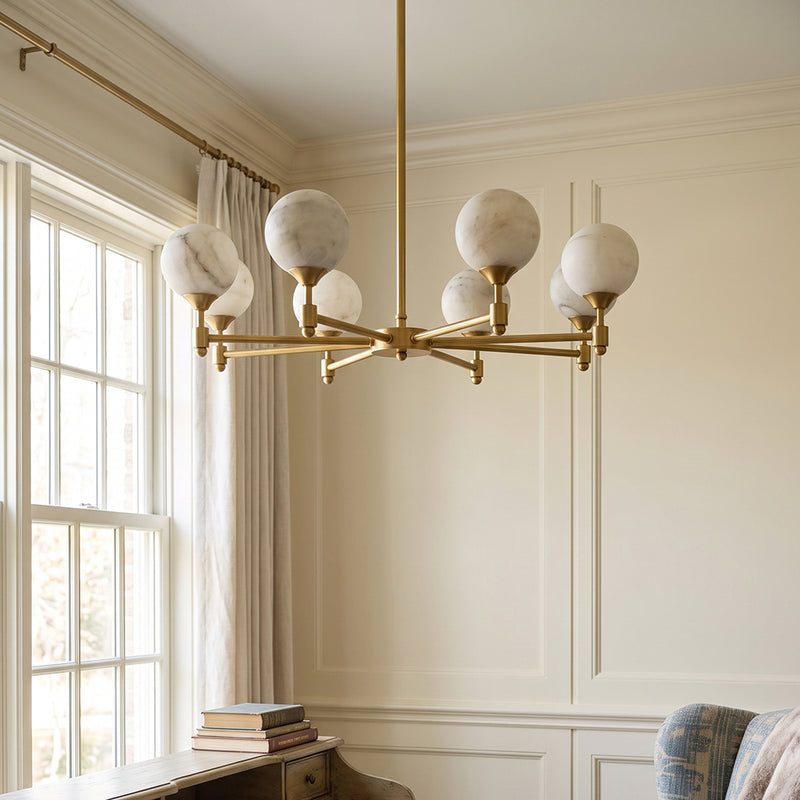 Alessio Alabaster Globe Chandelier