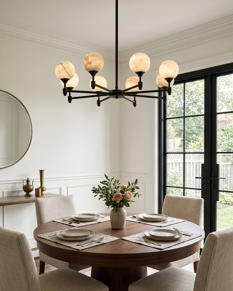Alessio Alabaster Globe Chandelier