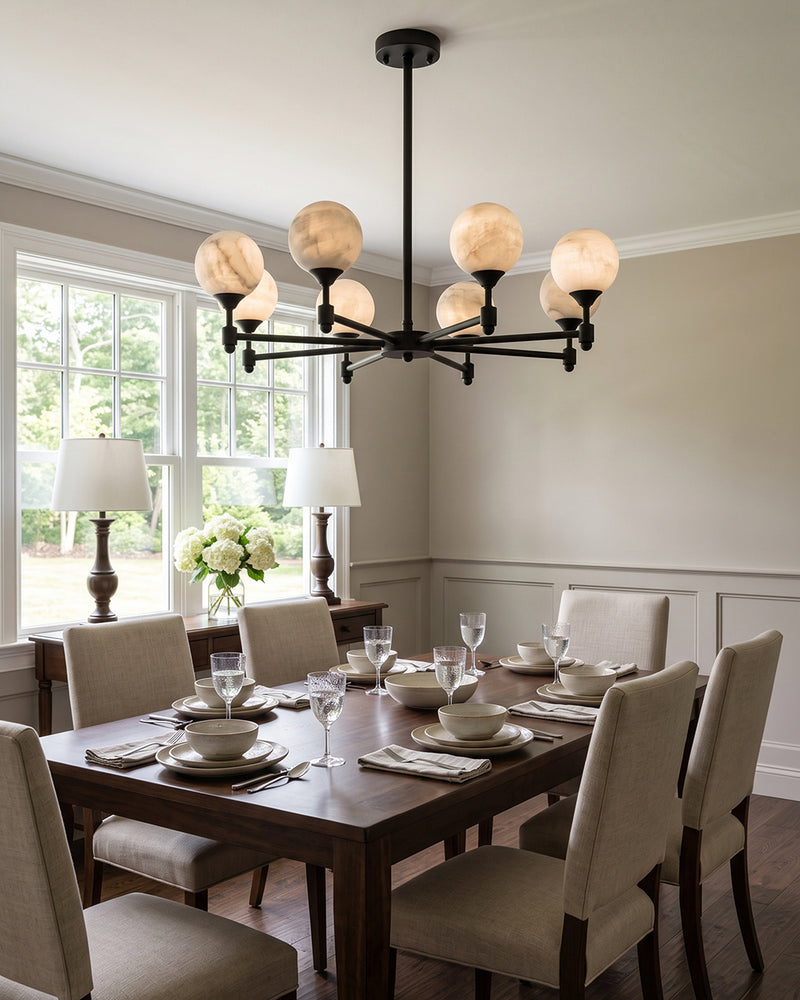 Alessio Alabaster Globe Chandelier