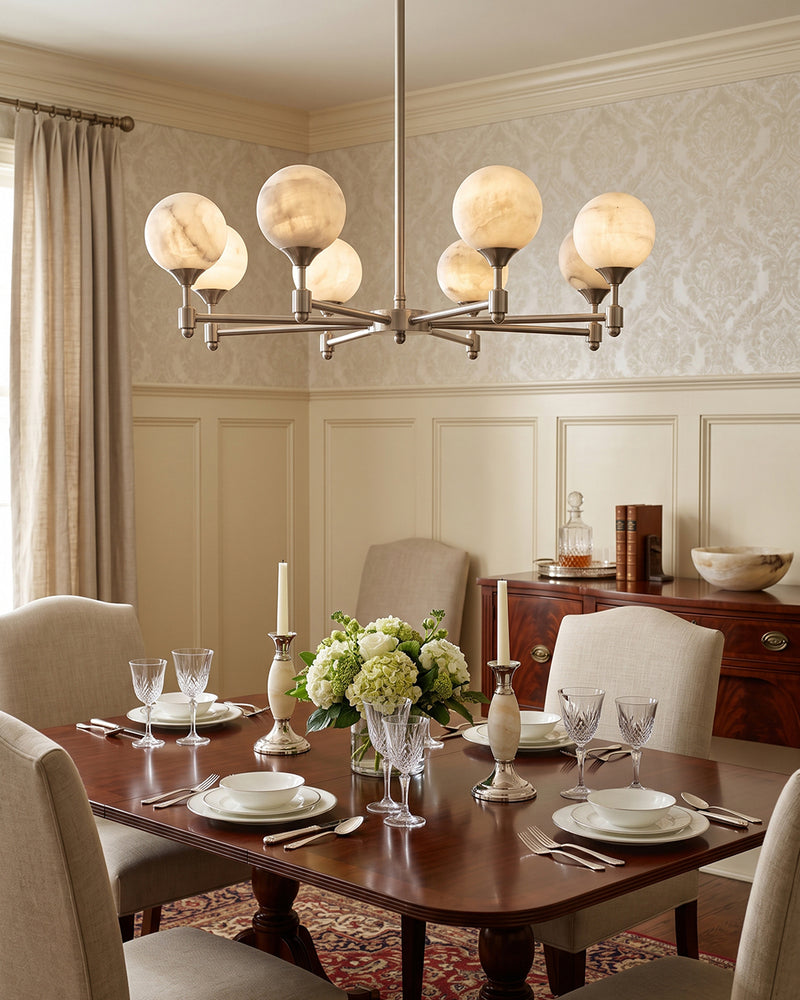 Alessio Alabaster Globe Chandelier