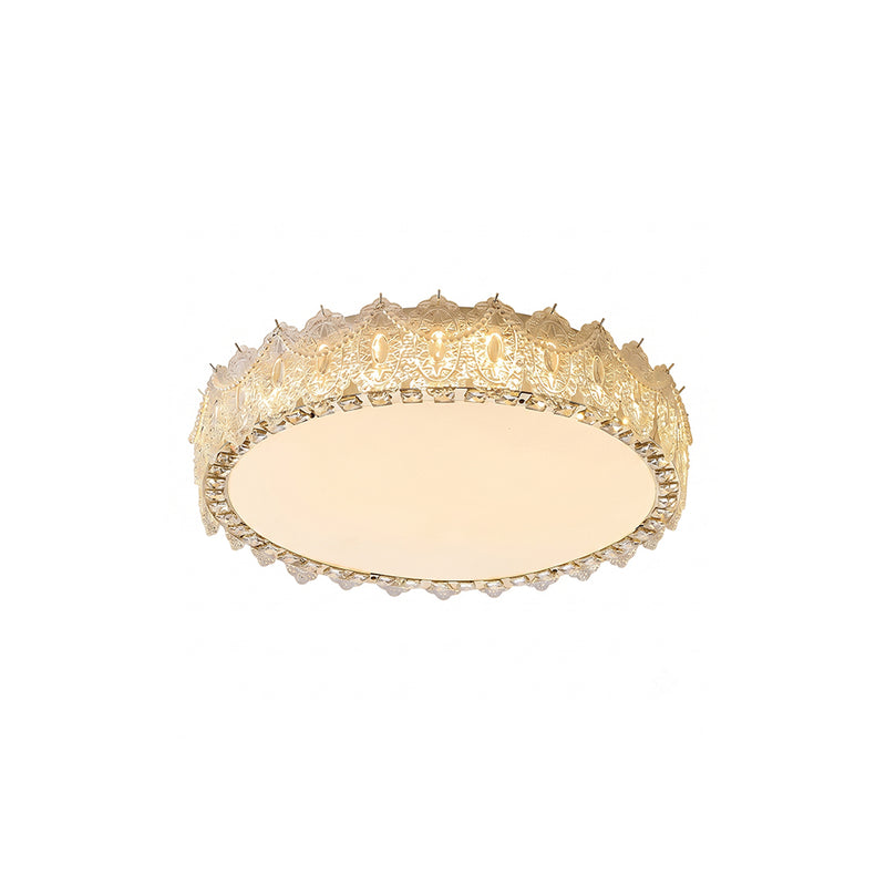 Alexandra Ice-Effect Glass Flush Mount