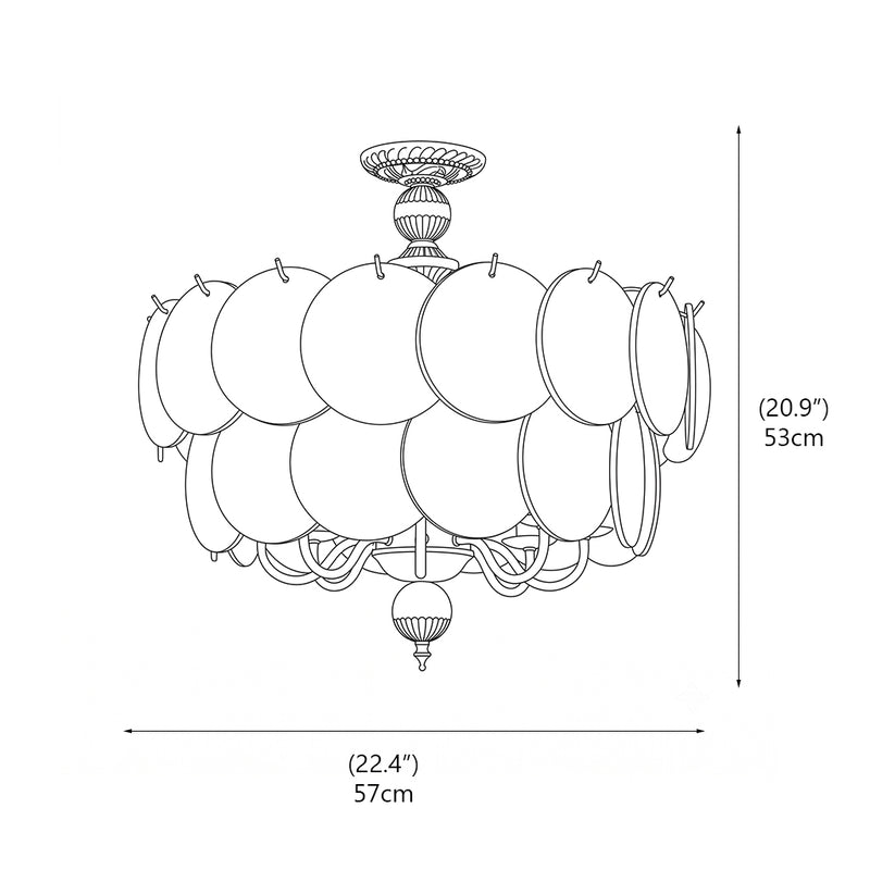 Ambrose Glass Semi-Flush Mount