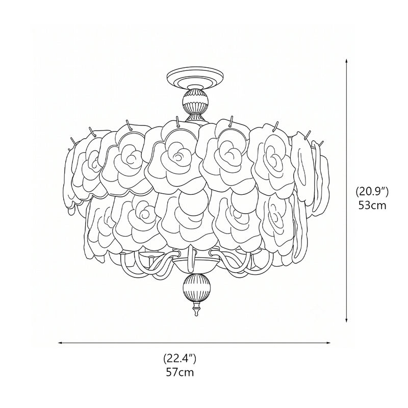 Ambrose Glass Semi-Flush Mount