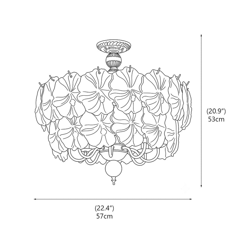 Ambrose Glass Semi-Flush Mount