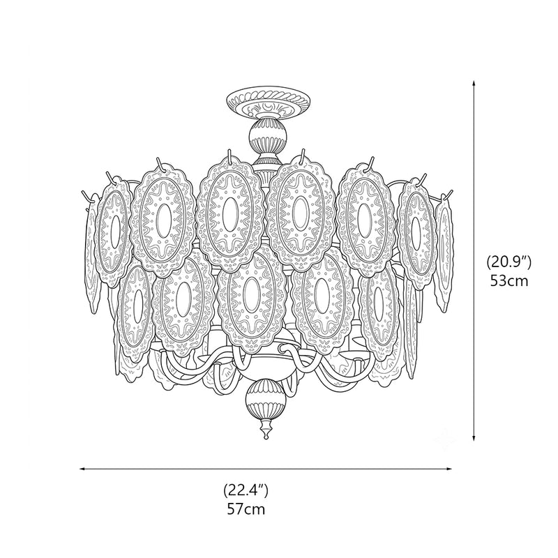 Ambrose Glass Semi-Flush Mount