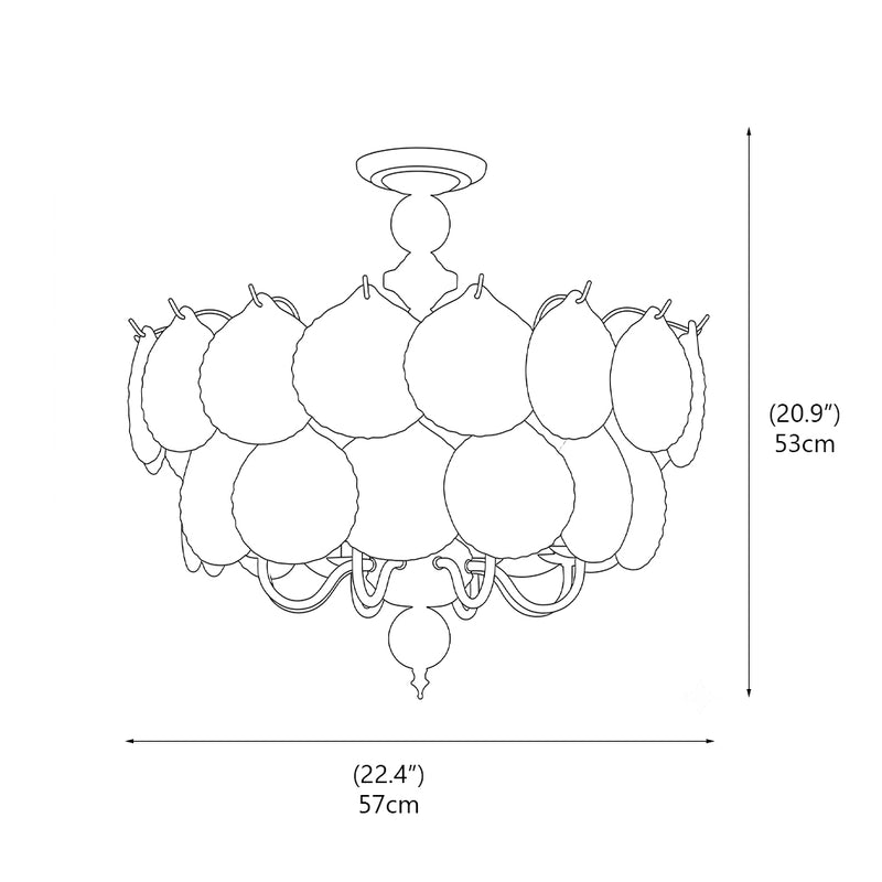 Ambrose Glass Semi-Flush Mount