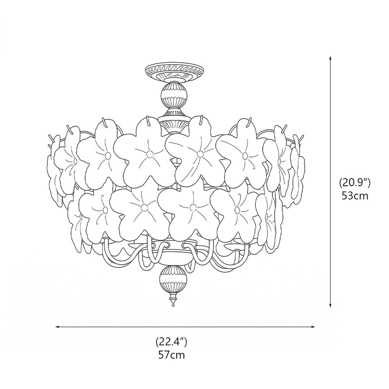 Ambrose Glass Semi-Flush Mount