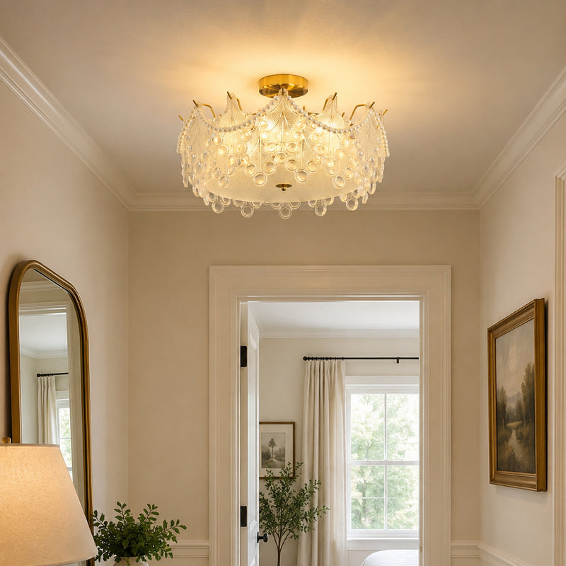 Anastasia Glass Semi-Flush Mount Ceiling Light