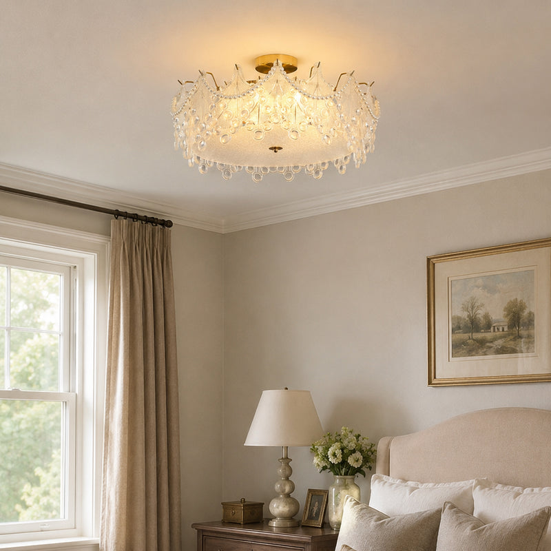 Anastasia Glass Semi-Flush Mount Ceiling Light