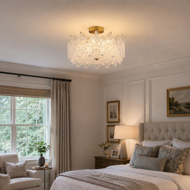 Anastasia Glass Semi-Flush Mount Ceiling Light