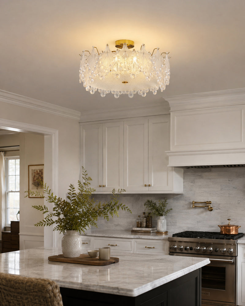 Anastasia Glass Semi-Flush Mount Ceiling Light