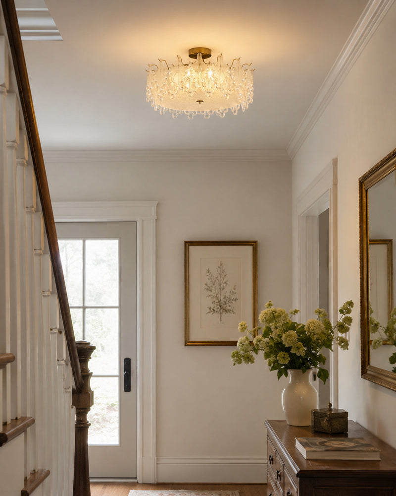 Anastasia Glass Semi-Flush Mount Ceiling Light