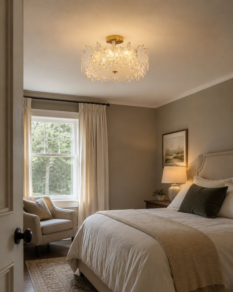 Anastasia Glass Semi-Flush Mount Ceiling Light