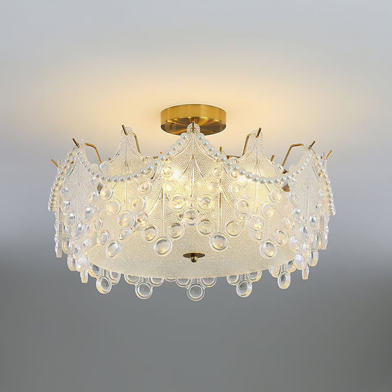 Anastasia Glass Semi-Flush Mount Ceiling Light