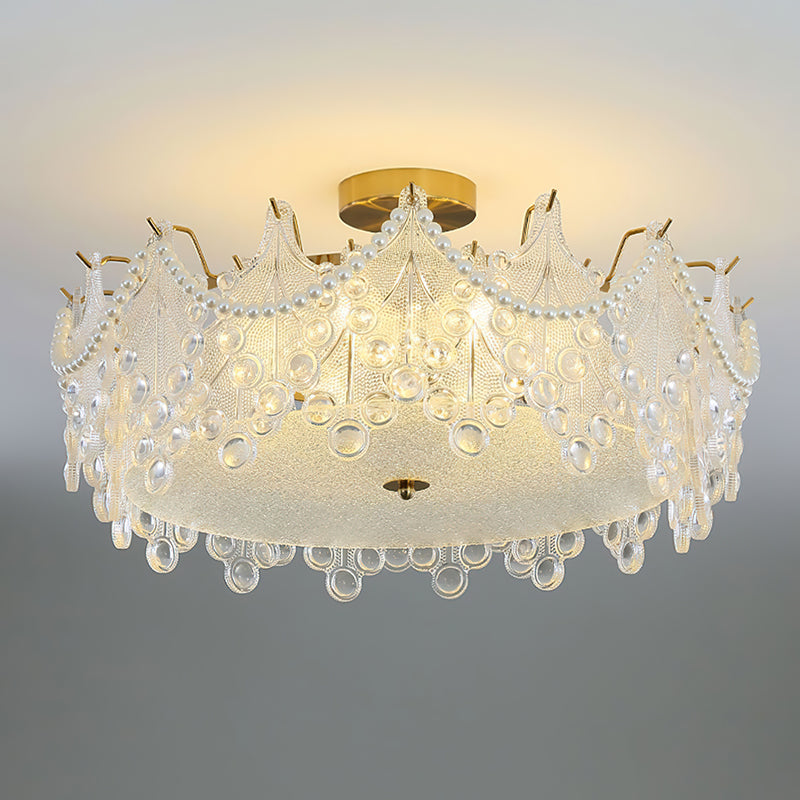 Anastasia Glass Semi-Flush Mount Ceiling Light