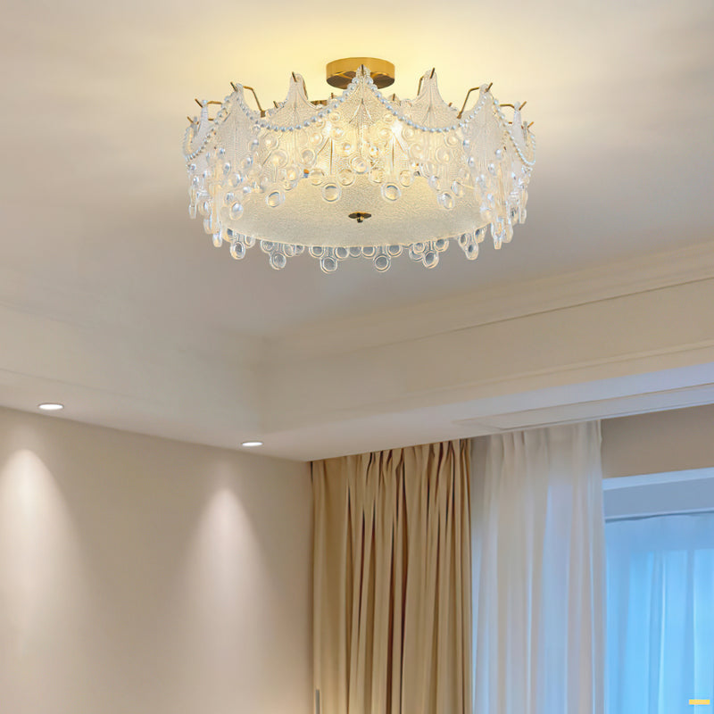 Anastasia Glass Semi-Flush Mount Ceiling Light