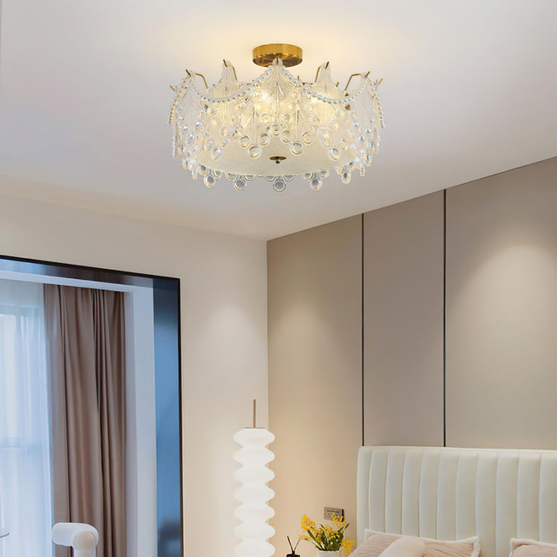 Anastasia Glass Semi-Flush Mount Ceiling Light