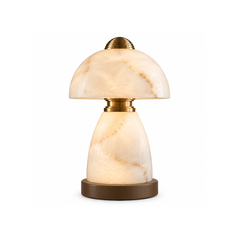 Ansel Mushroom Alabaster Table Lamp