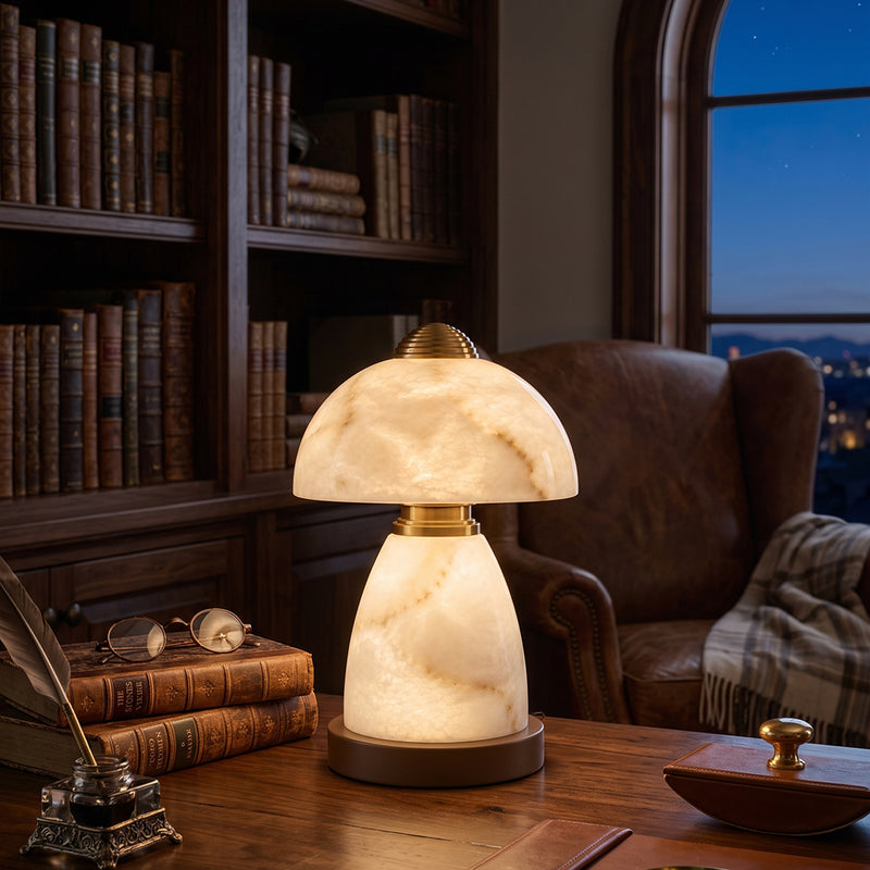 Ansel Mushroom Alabaster Table Lamp