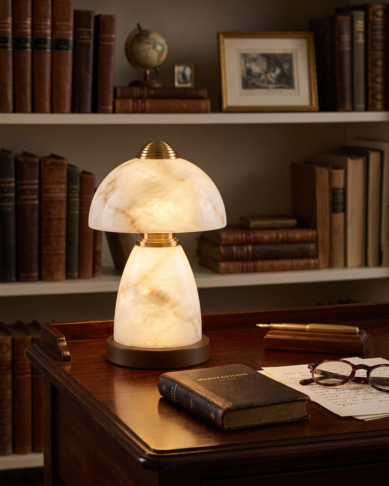 Ansel Mushroom Alabaster Table Lamp