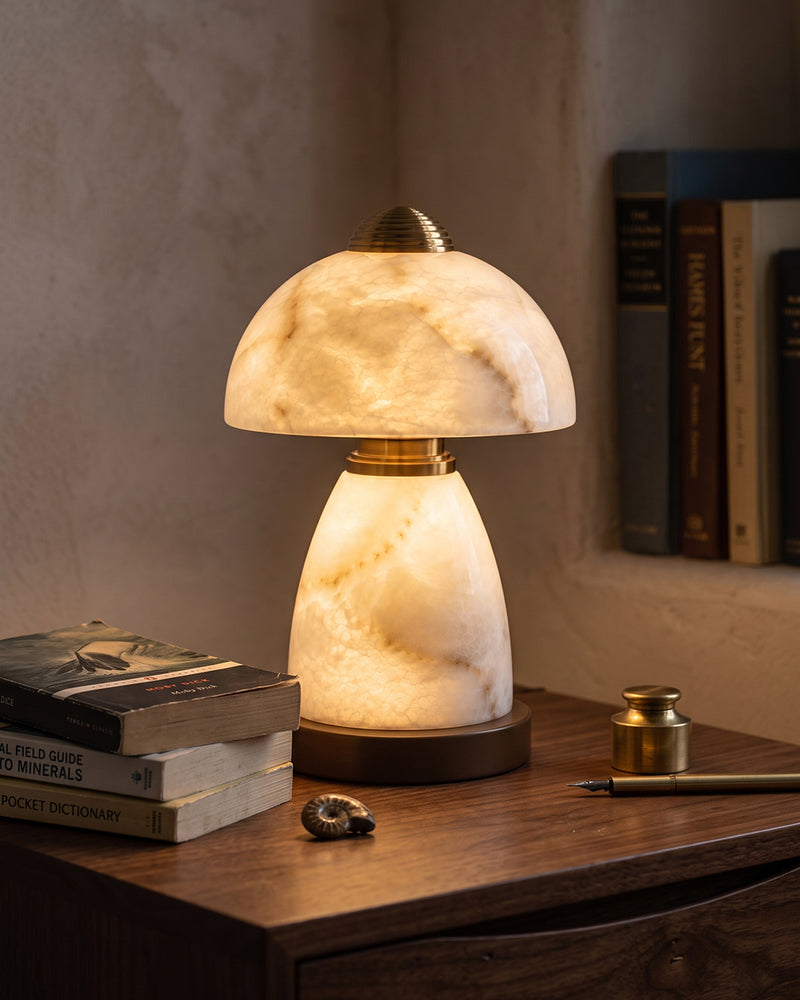 Ansel Mushroom Alabaster Table Lamp