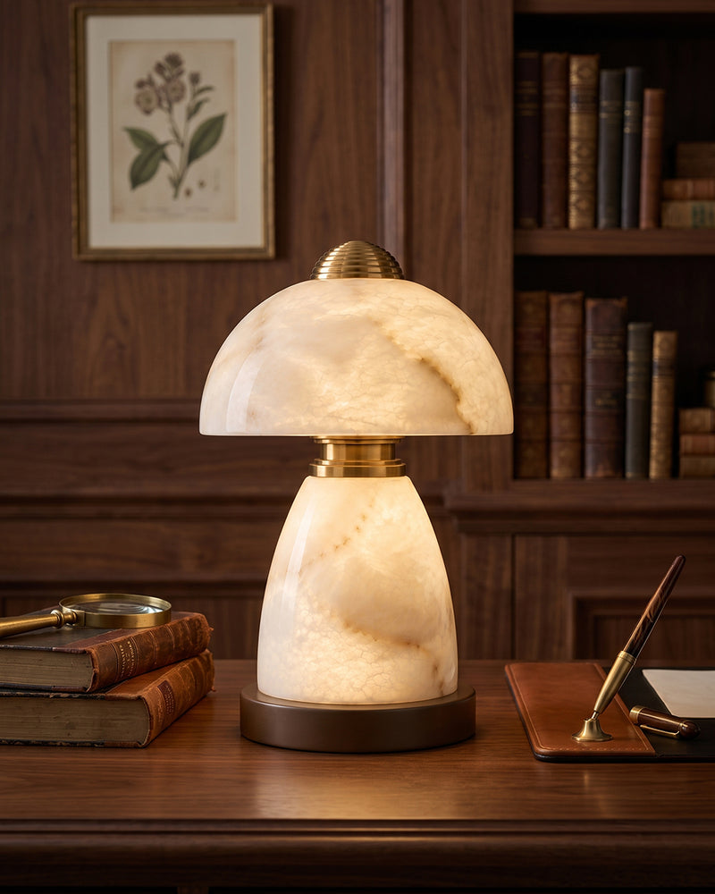 Ansel Mushroom Alabaster Table Lamp
