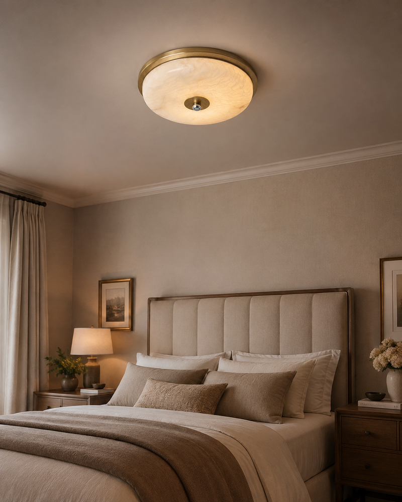 Arlington Alabaster Semi-Flush Mount Ceiling Light