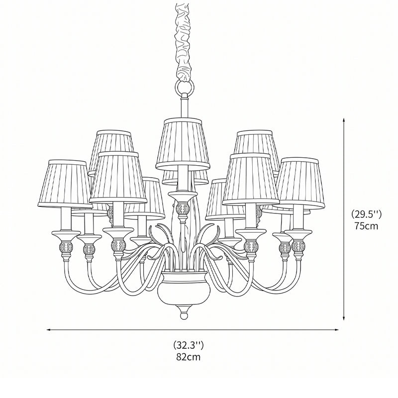 Asmora Brass Chandelier