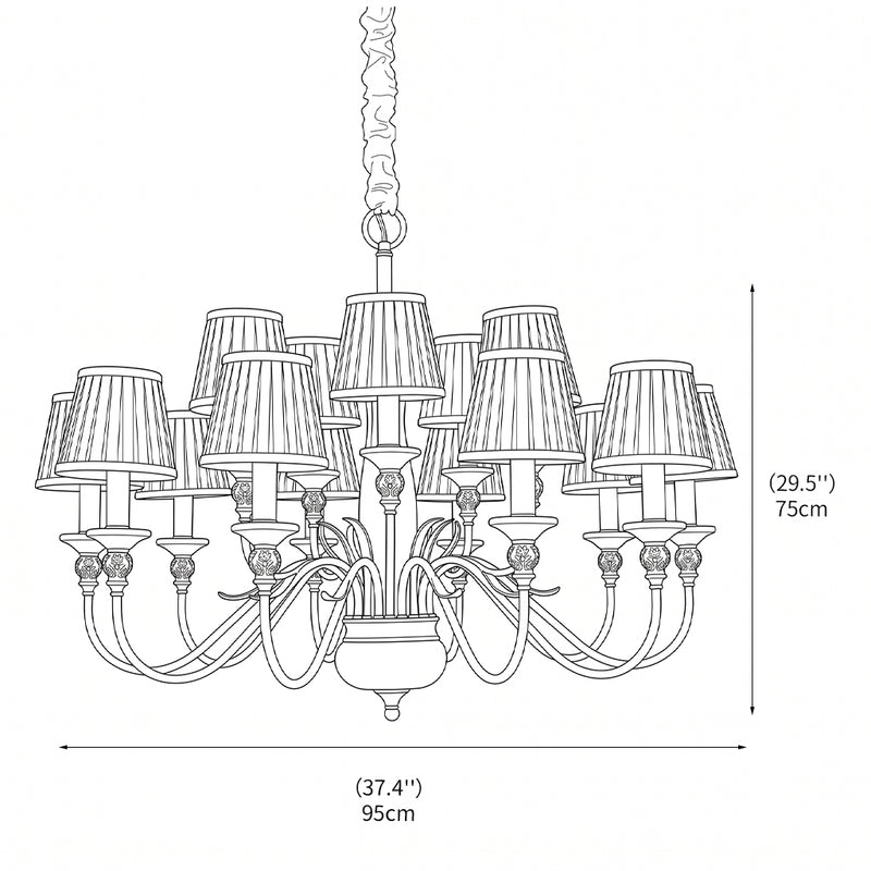 Asmora Brass Chandelier