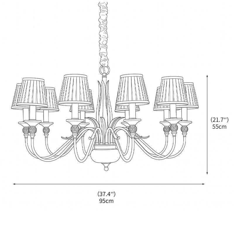 Asmora Brass Chandelier