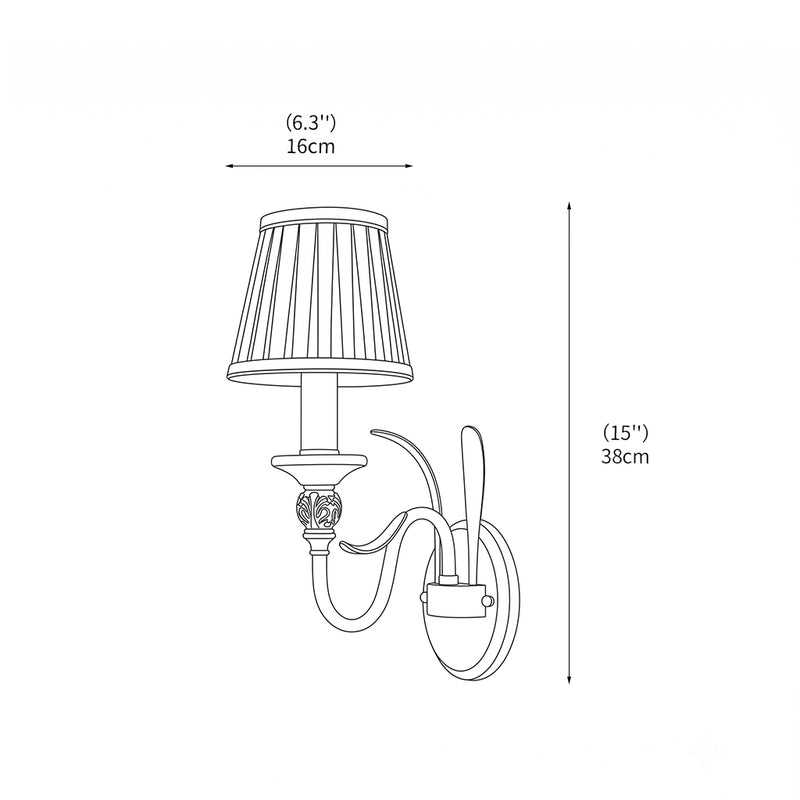 Asmora Brass Wall Lamp